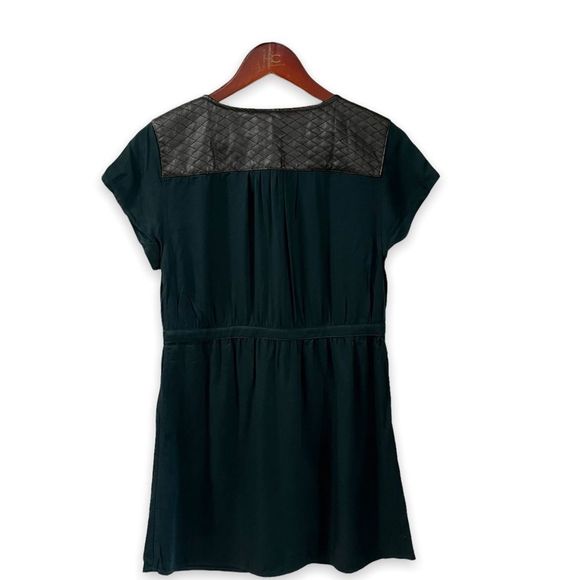 Twik emerald green short sleeve zipper front dress size medium - Picture 2 of 11